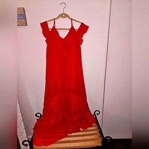 INC International Concepts Red High Low Sundress